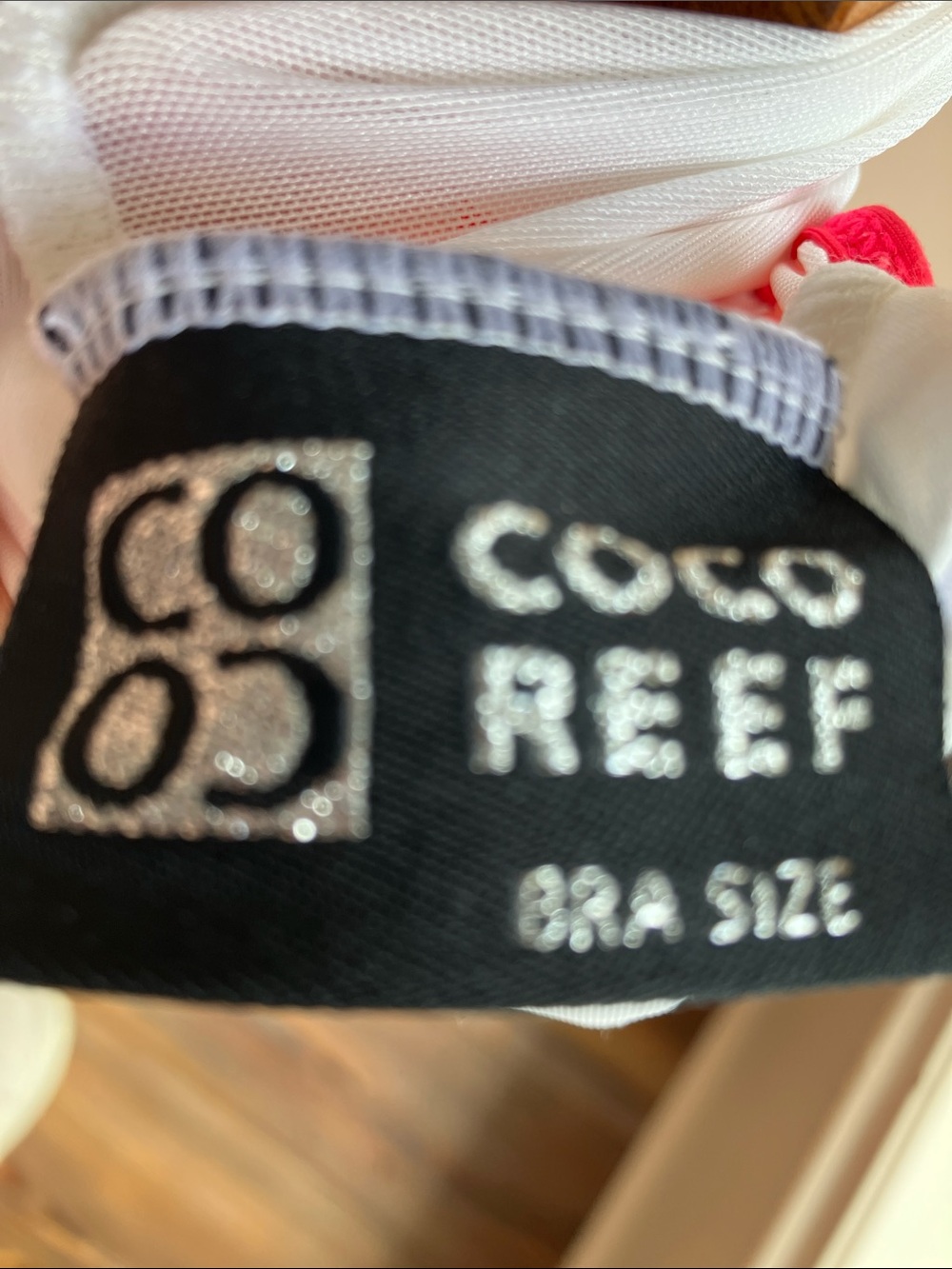 Coco Reef White Swim Top with Pink Accent - Picture 2 of 8